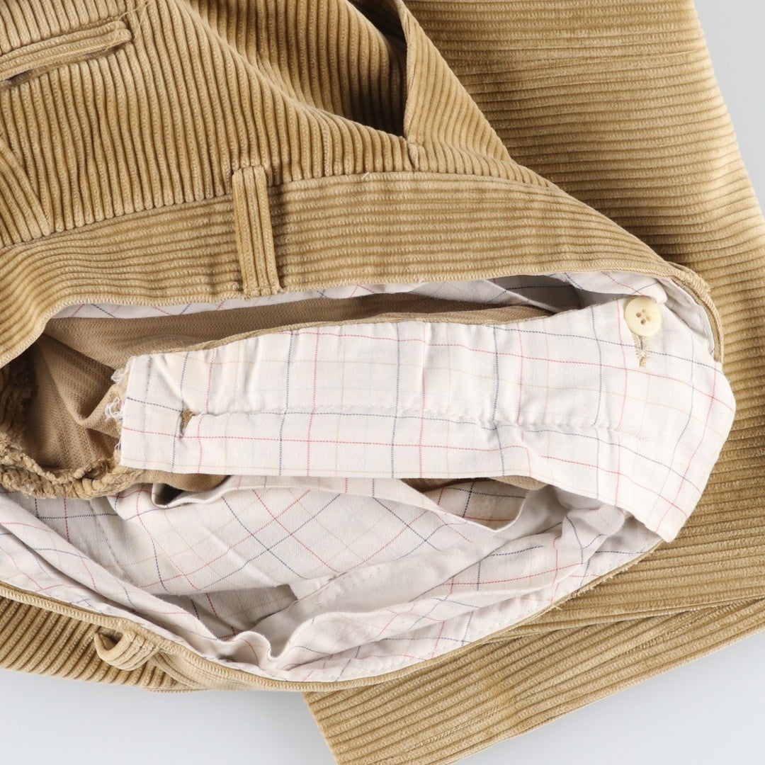 Elvidio Tucci wide-wale corduroy pants, men's size W33 (approx.) unclear Beige type Vintage Second Hand