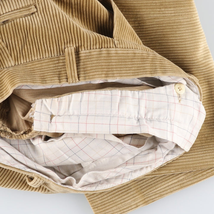 Elvidio Tucci wide-wale corduroy pants, men's size W33 (approx.) unclear Beige type Vintage Second Hand