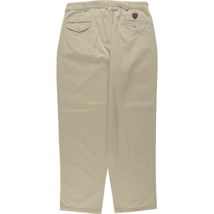 90'S Ralph Lauren POLO by Ralph Lauren THE CLASSIC GOLF PANT Two-pleat Chino Pants Made in USA Men's W34 equivalent cotton Beige type Vintage Second Hand