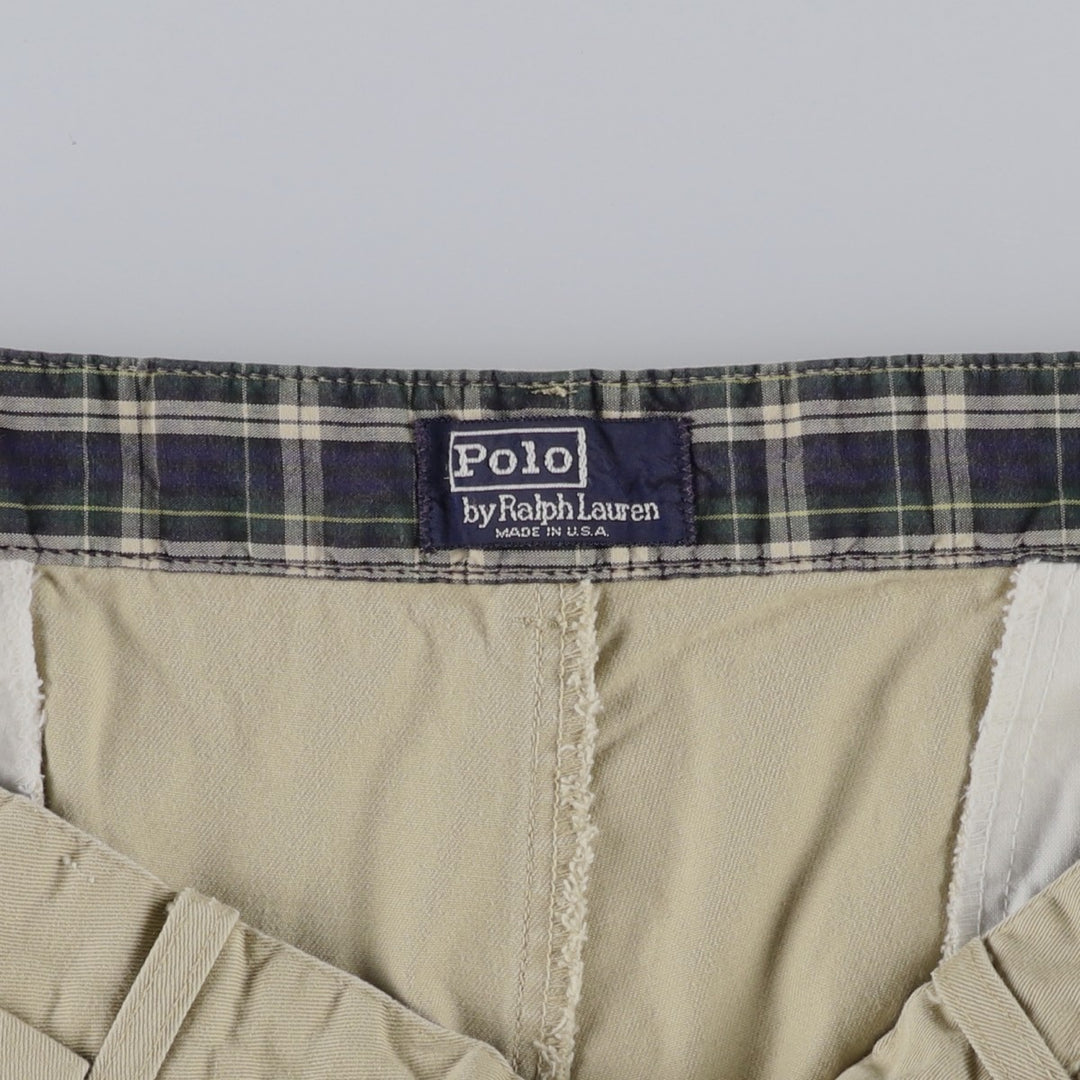 90'S Ralph Lauren POLO by Ralph Lauren THE CLASSIC GOLF PANT Two-pleat Chino Pants Made in USA Men's W34 equivalent cotton Beige type Vintage Second Hand
