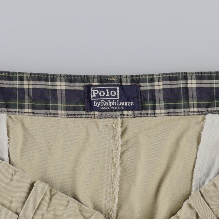 90'S Ralph Lauren POLO by Ralph Lauren THE CLASSIC GOLF PANT Two-pleat Chino Pants Made in USA Men's W34 equivalent cotton Beige type Vintage Second Hand