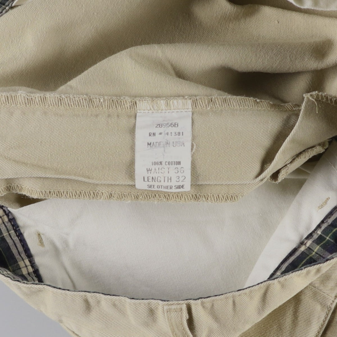 90'S Ralph Lauren POLO by Ralph Lauren THE CLASSIC GOLF PANT Two-pleat Chino Pants Made in USA Men's W34 equivalent cotton Beige type Vintage Second Hand