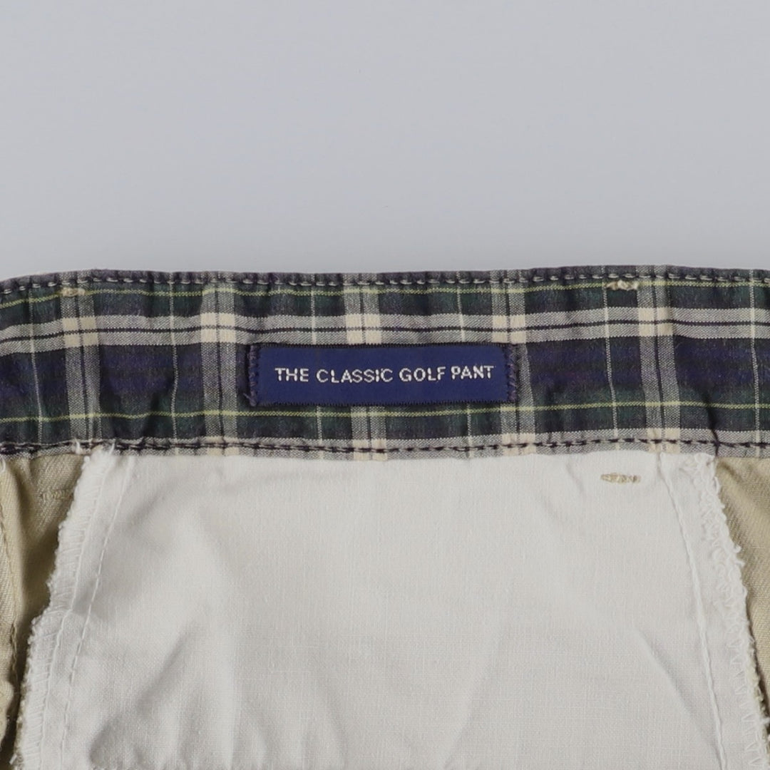 90'S Ralph Lauren POLO by Ralph Lauren THE CLASSIC GOLF PANT Two-pleat Chino Pants Made in USA Men's W34 equivalent cotton Beige type Vintage Second Hand