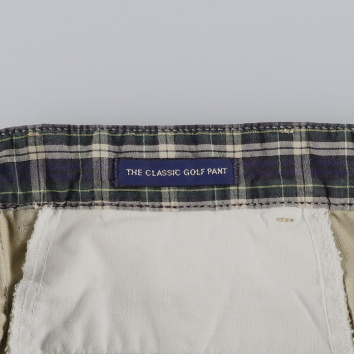 90'S Ralph Lauren POLO by Ralph Lauren THE CLASSIC GOLF PANT Two-pleat Chino Pants Made in USA Men's W34 equivalent cotton Beige type Vintage Second Hand
