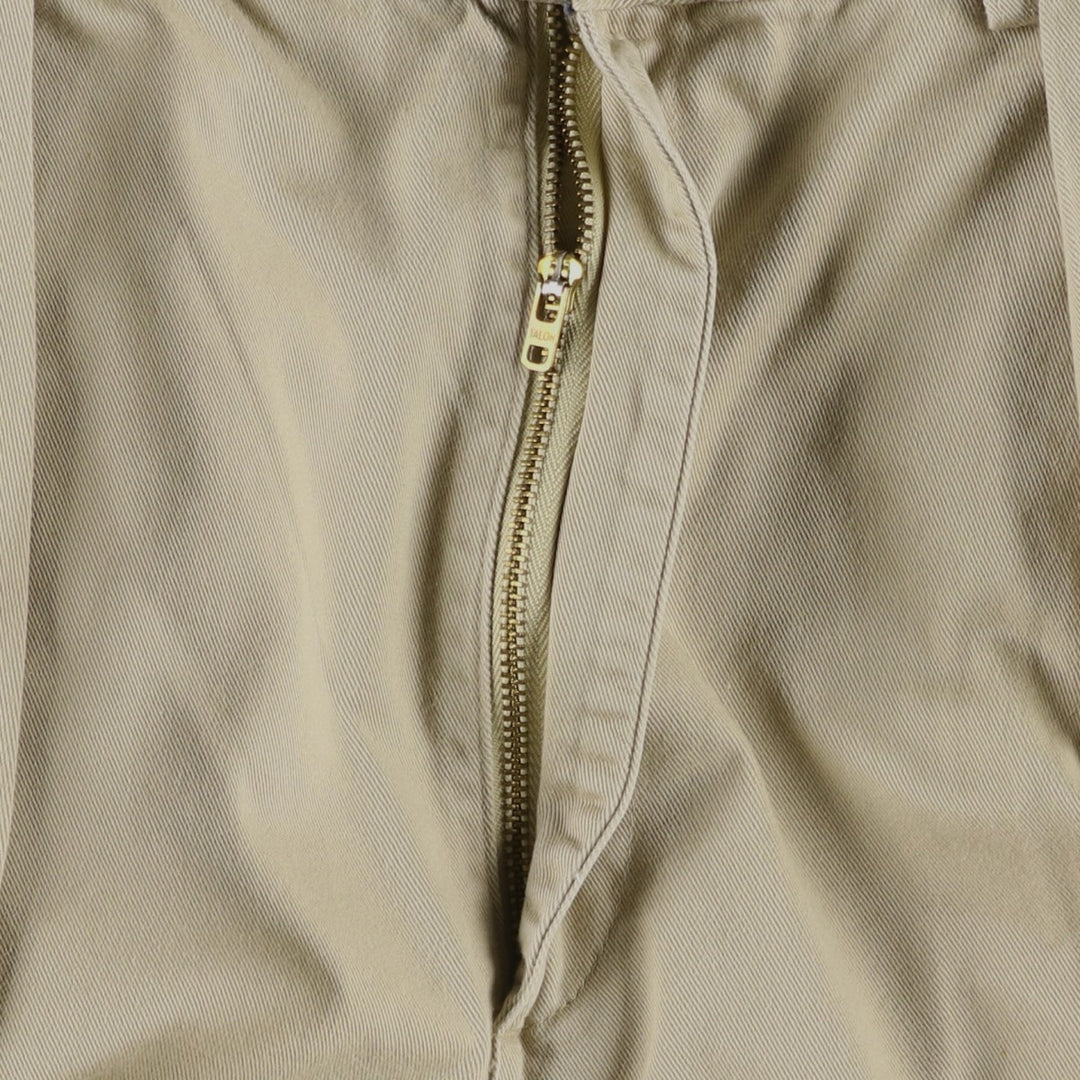 90'S Ralph Lauren POLO by Ralph Lauren THE CLASSIC GOLF PANT Two-pleat Chino Pants Made in USA Men's W34 equivalent cotton Beige type Vintage Second Hand