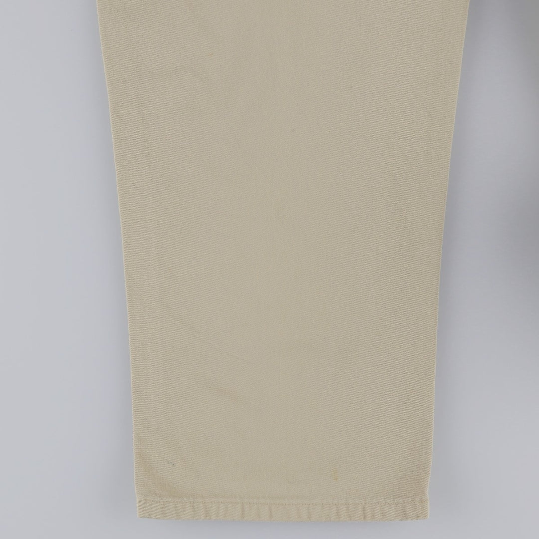 90'S Ralph Lauren POLO by Ralph Lauren THE CLASSIC GOLF PANT Two-pleat Chino Pants Made in USA Men's W34 equivalent cotton Beige type Vintage Second Hand