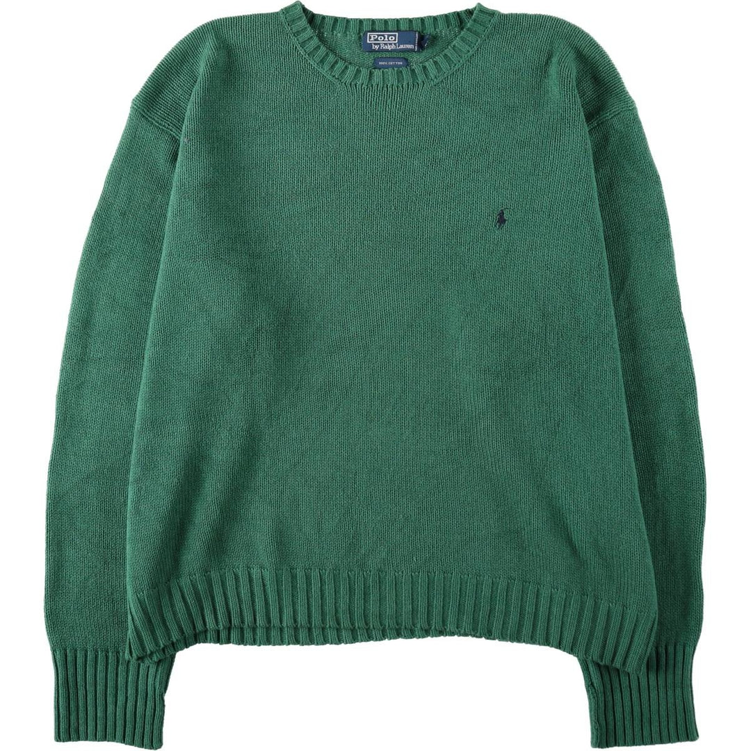 Ralph Lauren POLO by Ralph Lauren Cotton Knit Sweater Men's XXL cotton green type Vintage Second Hand
