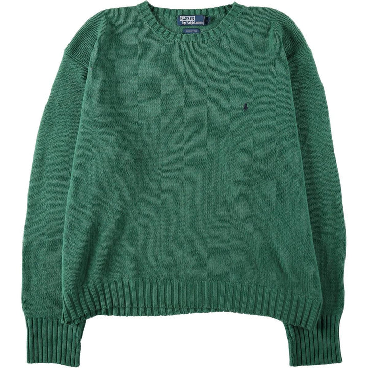 Ralph Lauren POLO by Ralph Lauren Cotton Knit Sweater Men's XXL cotton green type Vintage Second Hand