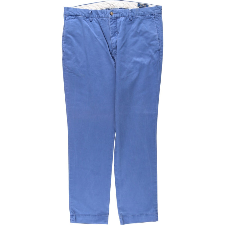 Ralph Lauren POLO RALPH LAUREN STRETCH SLIM FIT Work Pants, Men's W37 (approx.) cotton blue type Vintage Second Hand