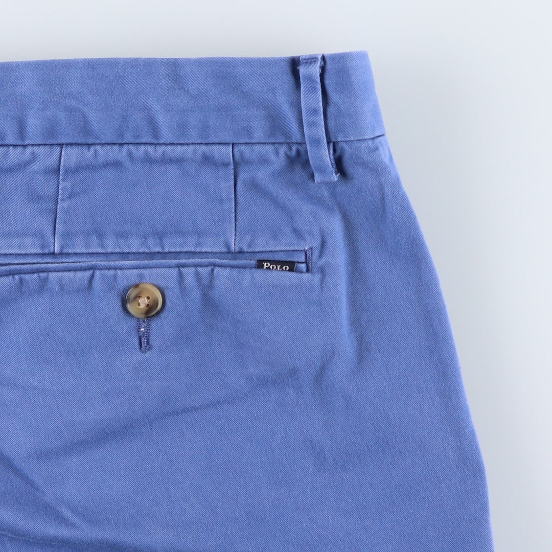 Ralph Lauren POLO RALPH LAUREN STRETCH SLIM FIT Work Pants, Men's W37 (approx.) cotton blue type Vintage Second Hand