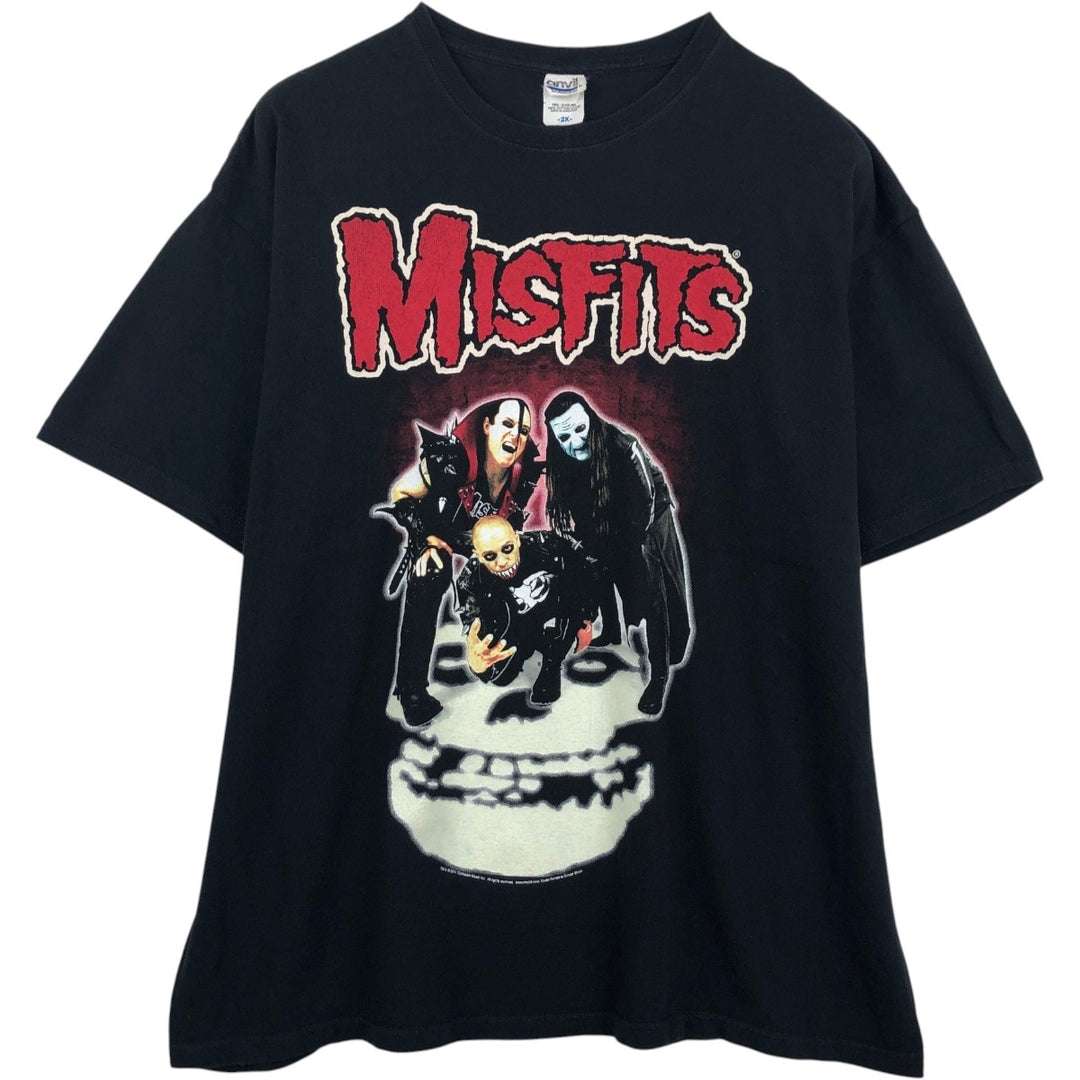 Anvil MISFITS Band T-shirt, Men's XXL equivalent. cotton black type Vintage Second Hand