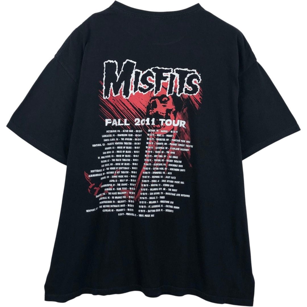 Anvil MISFITS Band T-shirt, Men's XXL equivalent. cotton black type Vintage Second Hand