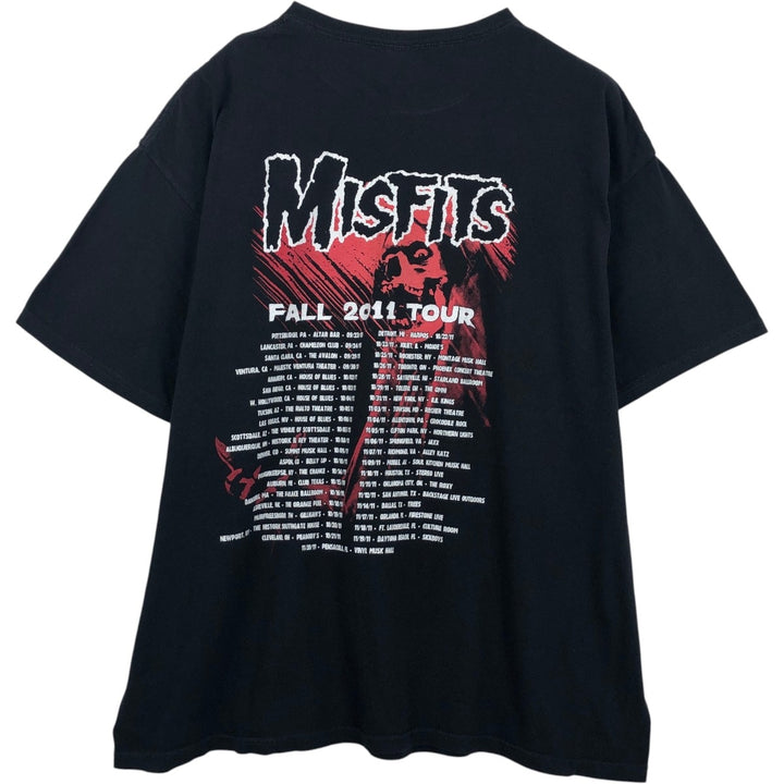 Anvil MISFITS Band T-shirt, Men's XXL equivalent. cotton black type Vintage Second Hand