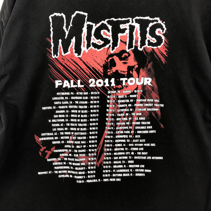 Anvil MISFITS Band T-shirt, Men's XXL equivalent. cotton black type Vintage Second Hand