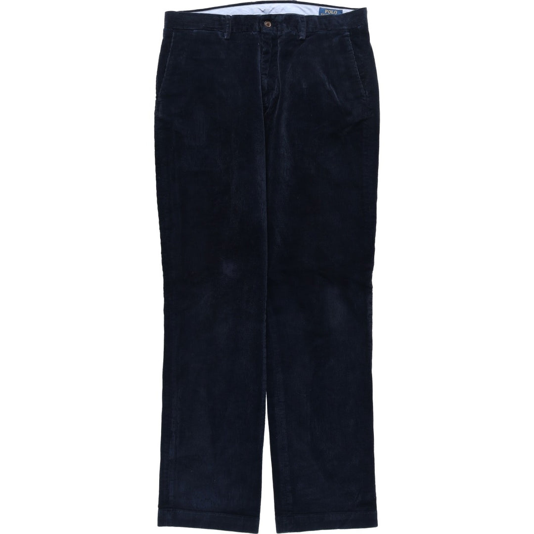 Ralph Lauren POLO RALPH LAUREN Stretch Classic Fit Corduroy Pants, Men's Size W35 (approx.) cotton navy blue type Vintage Second Hand
