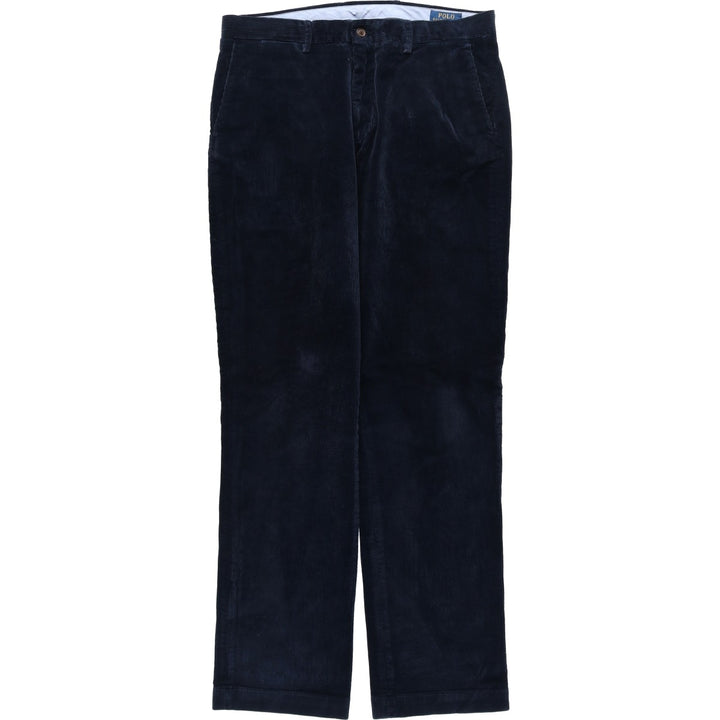 Ralph Lauren POLO RALPH LAUREN Stretch Classic Fit Corduroy Pants, Men's Size W35 (approx.) cotton navy blue type Vintage Second Hand
