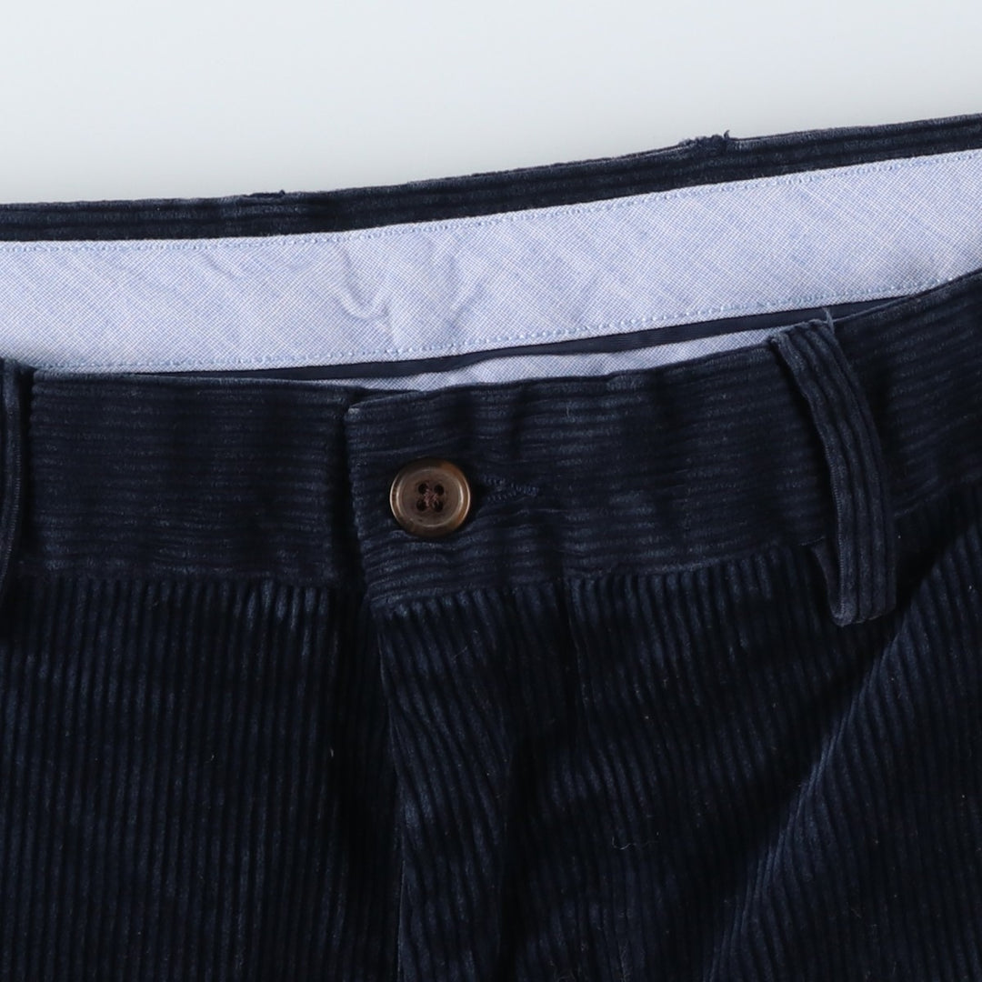 Ralph Lauren POLO RALPH LAUREN Stretch Classic Fit Corduroy Pants, Men's Size W35 (approx.) cotton navy blue type Vintage Second Hand