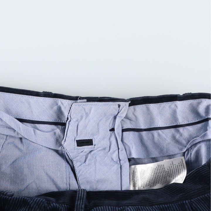 Ralph Lauren POLO RALPH LAUREN Stretch Classic Fit Corduroy Pants, Men's Size W35 (approx.) cotton navy blue type Vintage Second Hand