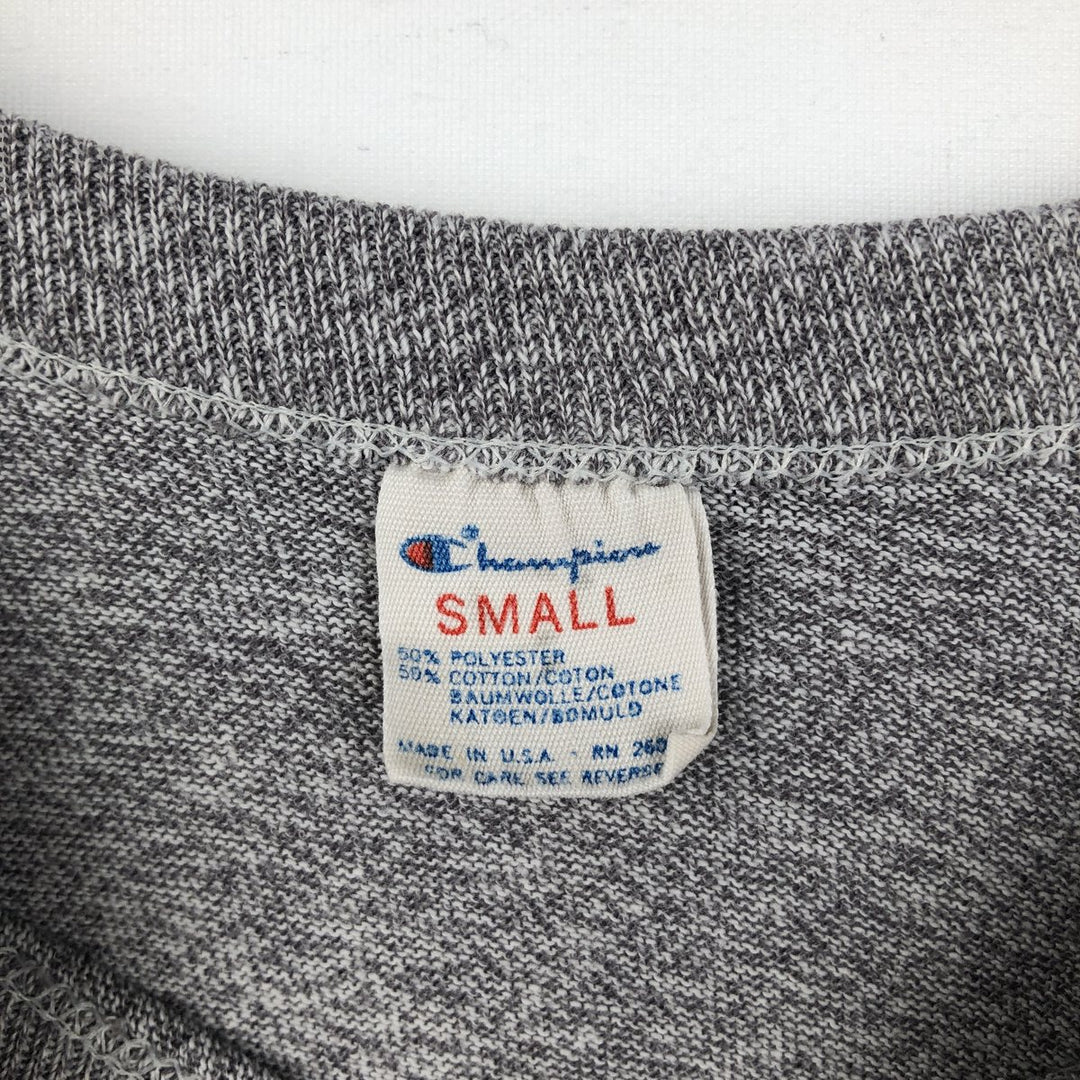 80'S Champion Tricolor Tag ARMY Print T-Shirt, Made in USA, Men's Size S (approx.) polyester gray type Vintage Second Hand