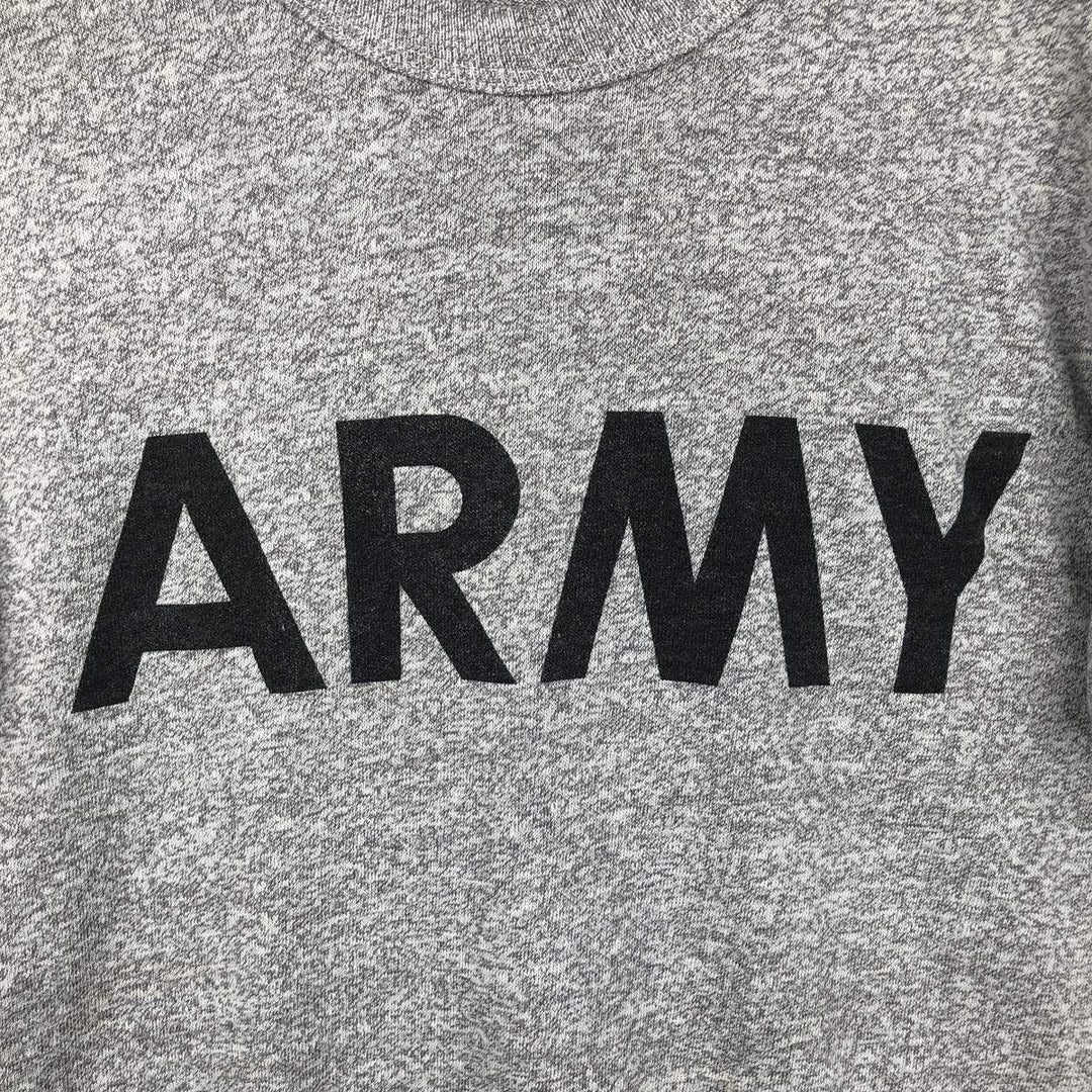 80'S Champion Tricolor Tag ARMY Print T-Shirt, Made in USA, Men's Size S (approx.) polyester gray type Vintage Second Hand