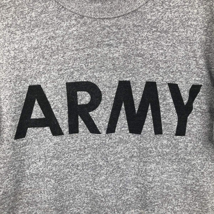 80'S Champion Tricolor Tag ARMY Print T-Shirt, Made in USA, Men's Size S (approx.) polyester gray type Vintage Second Hand