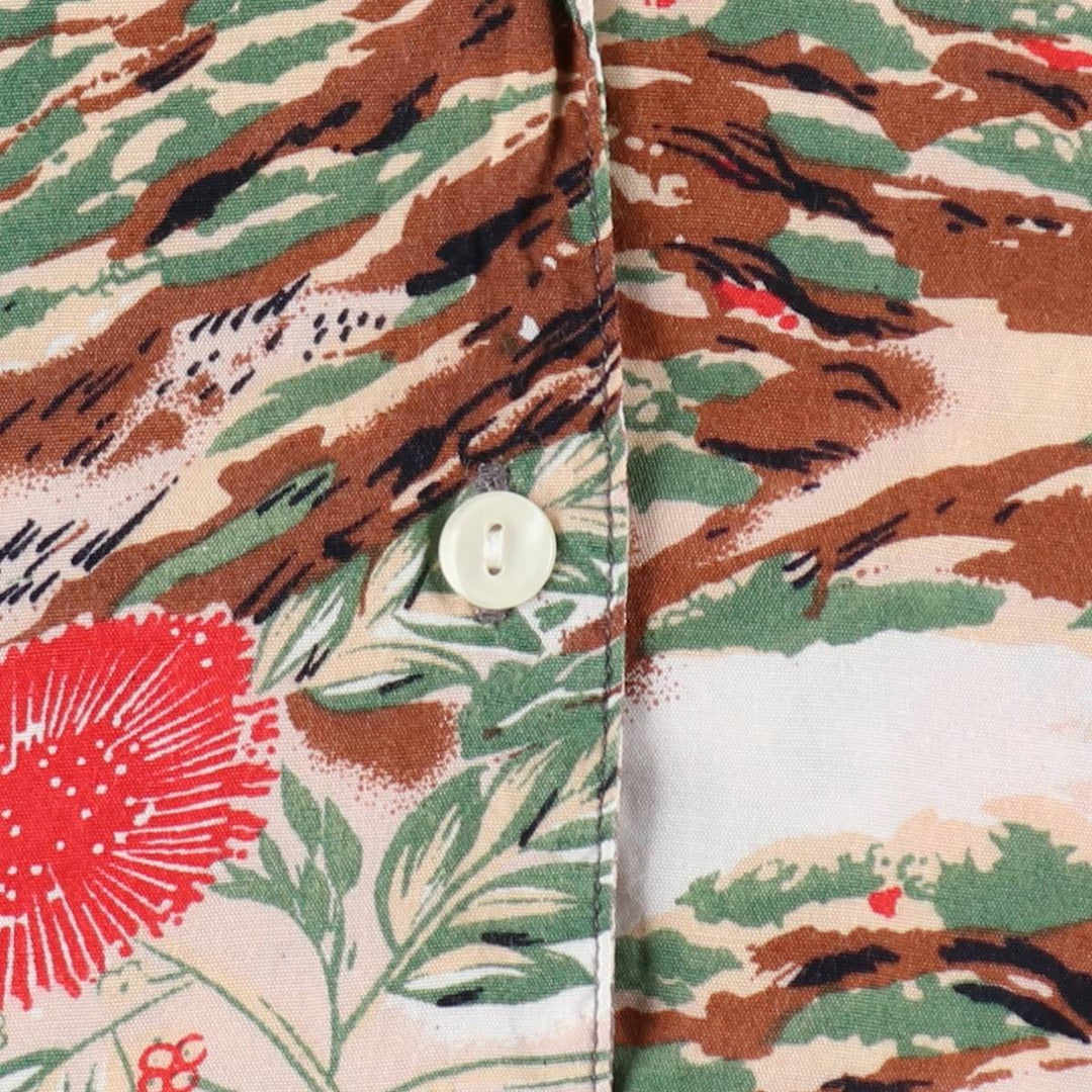Ocean Pacific all-over print open collar rayon Hawaiian aloha shirt, women's size M Rayon multicolor Vintage Second Hand