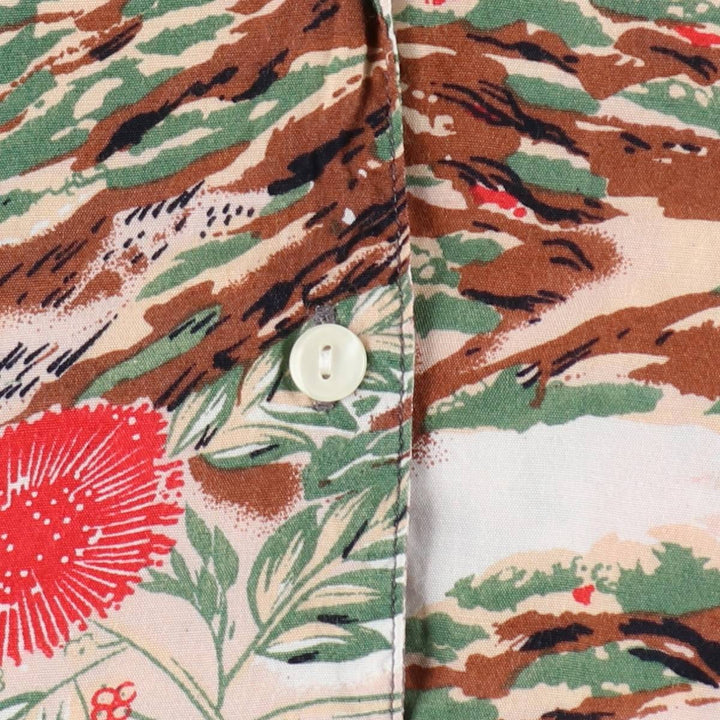 Ocean Pacific all-over print open collar rayon Hawaiian aloha shirt, women's size M Rayon multicolor Vintage Second Hand