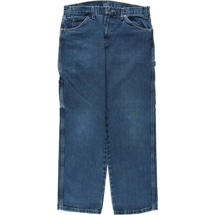 Dickies denim painter pants for men, equivalent to W33 cotton blue type Vintage Second Hand
