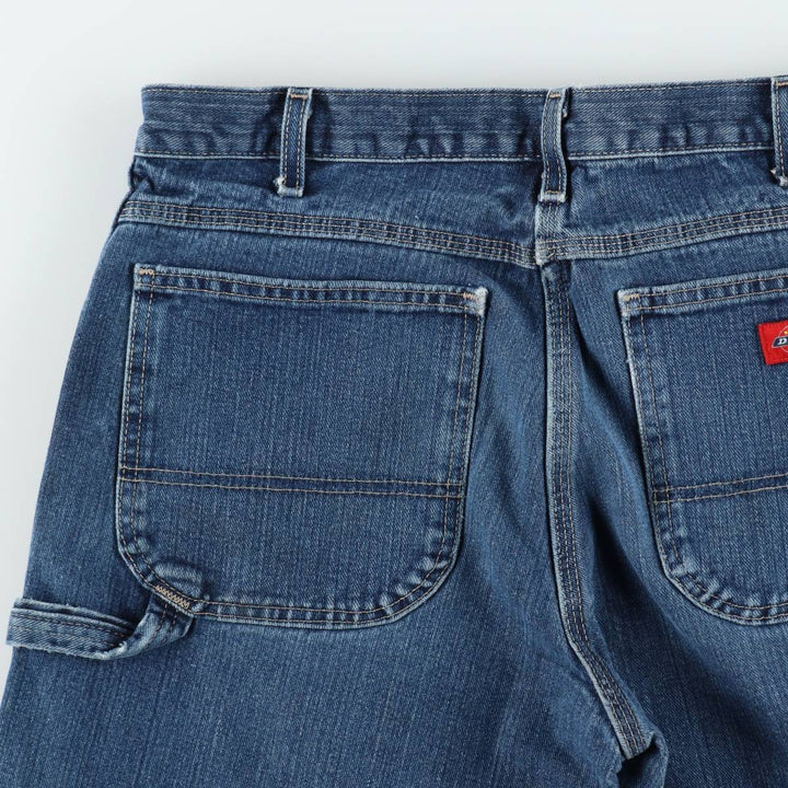 Dickies denim painter pants for men, equivalent to W33 cotton blue type Vintage Second Hand