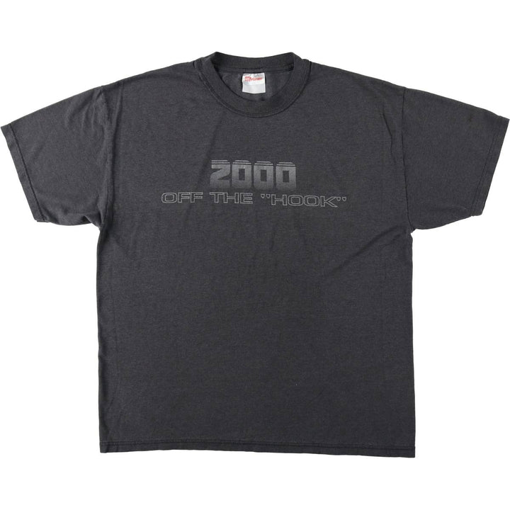 00'S Hanes HEAVYWEIGHT 50 cotton Charcoal Vintage Second Hand