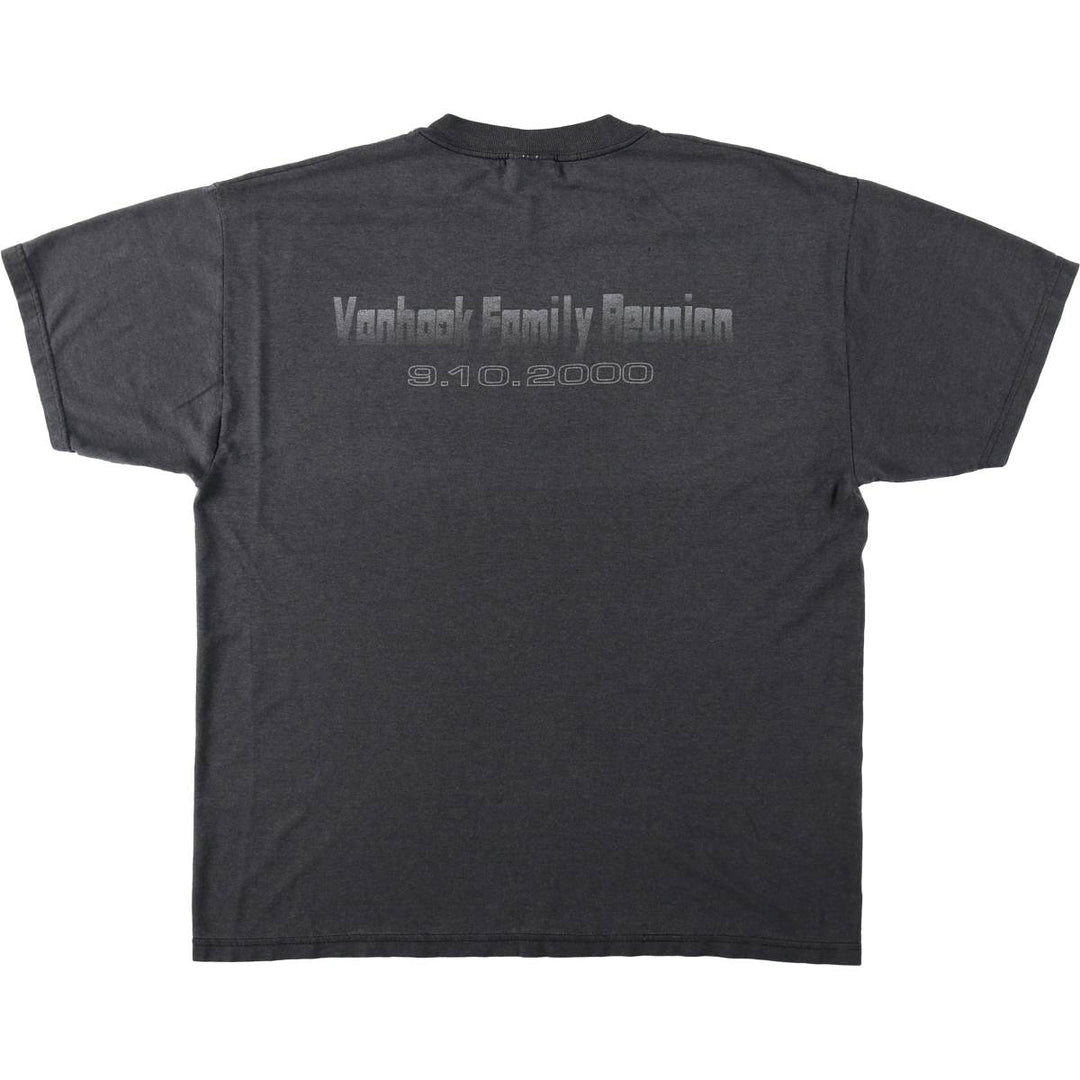 00'S Hanes HEAVYWEIGHT 50 cotton Charcoal Vintage Second Hand