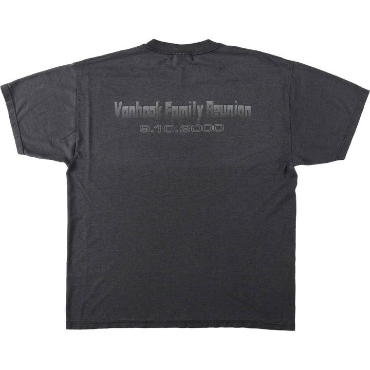 00'S Hanes HEAVYWEIGHT 50 cotton Charcoal Vintage Second Hand