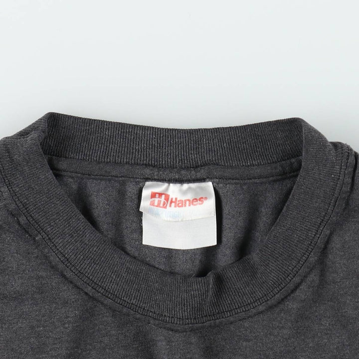 00'S Hanes HEAVYWEIGHT 50 cotton Charcoal Vintage Second Hand