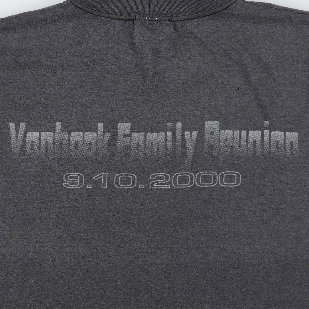 00'S Hanes HEAVYWEIGHT 50 cotton Charcoal Vintage Second Hand