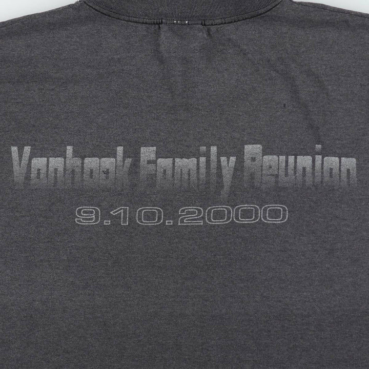 00'S Hanes HEAVYWEIGHT 50 cotton Charcoal Vintage Second Hand
