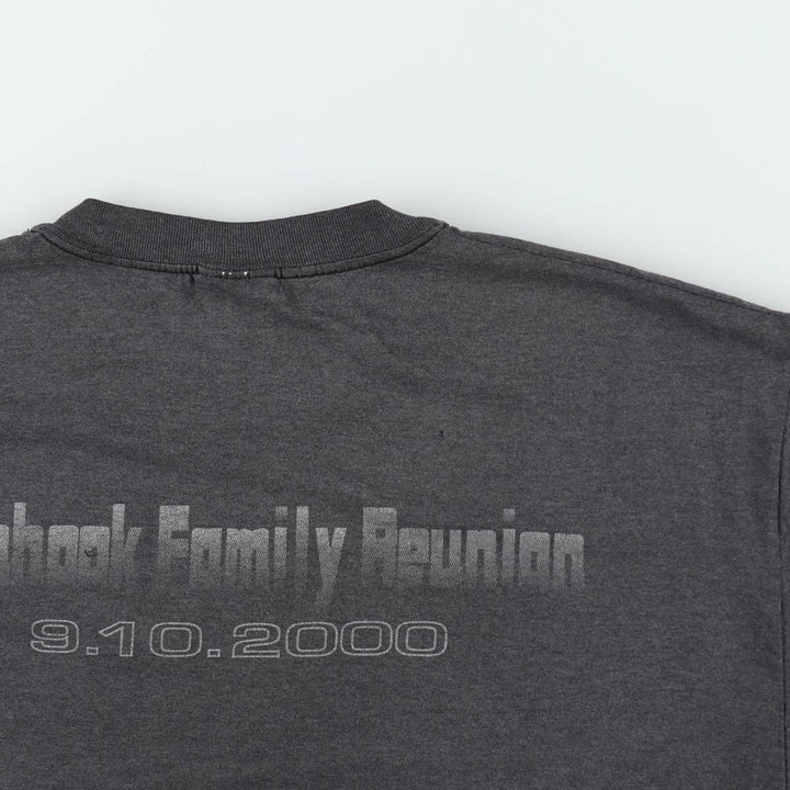 00'S Hanes HEAVYWEIGHT 50 cotton Charcoal Vintage Second Hand