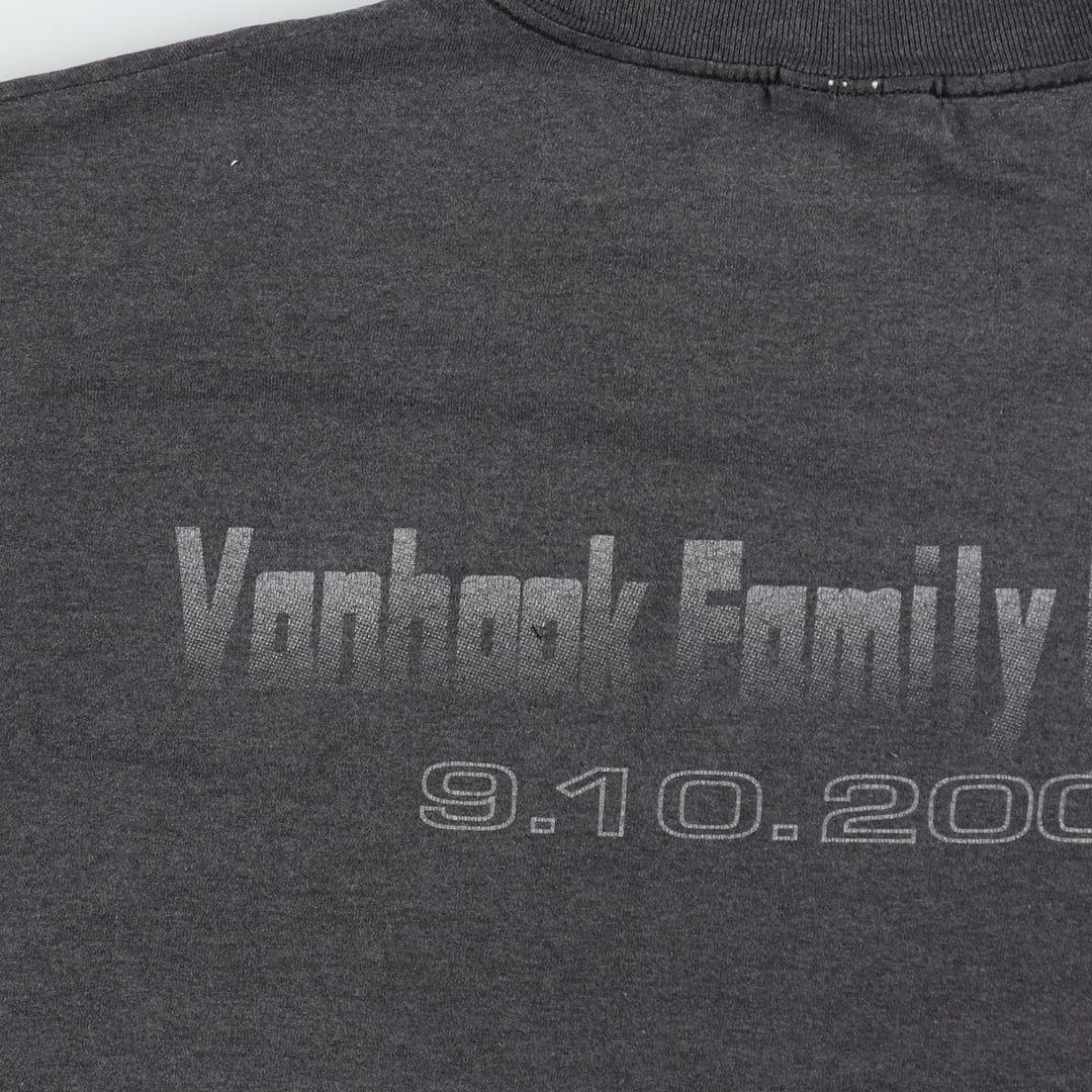 00'S Hanes HEAVYWEIGHT 50 cotton Charcoal Vintage Second Hand