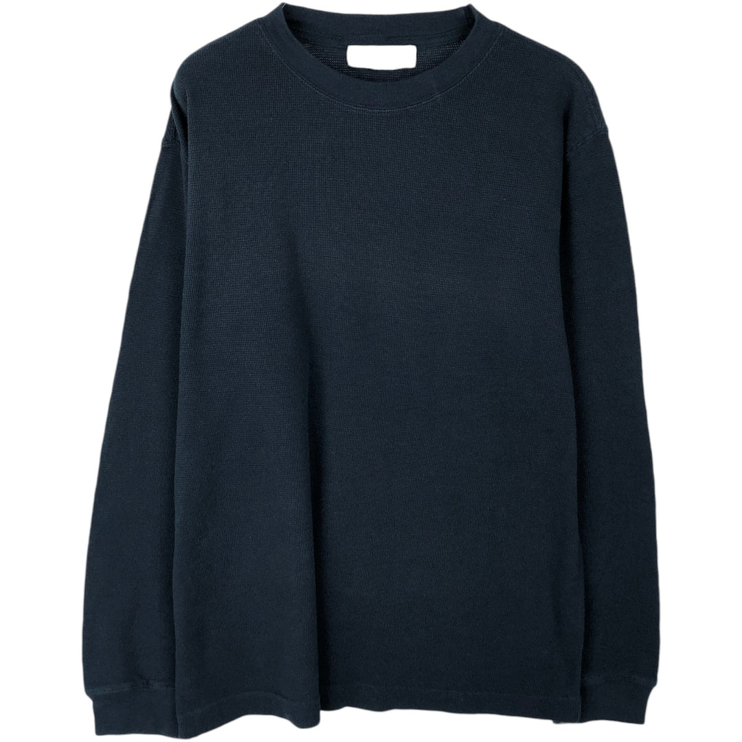 2000'S Banana Republic Thermal Long-Sleeve T-Shirt, Men's Size M (approx.) cotton navy blue type Vintage Second Hand