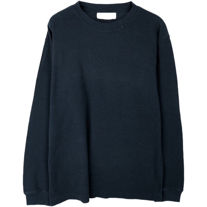 2000'S Banana Republic Thermal Long-Sleeve T-Shirt, Men's Size M (approx.) cotton navy blue type Vintage Second Hand