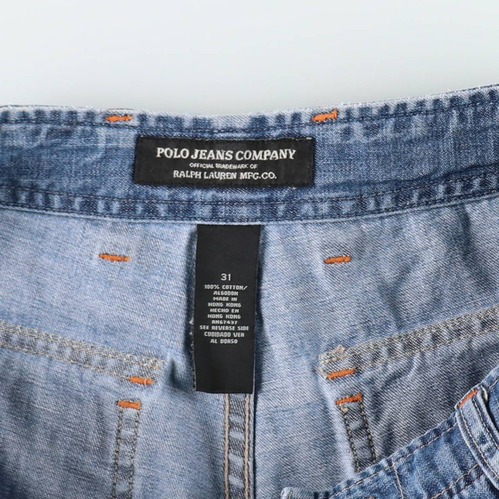 Ralph Lauren POLO JEANS COMPANY denim shorts, men's size W32 (approx.). cotton blue type Vintage Second Hand