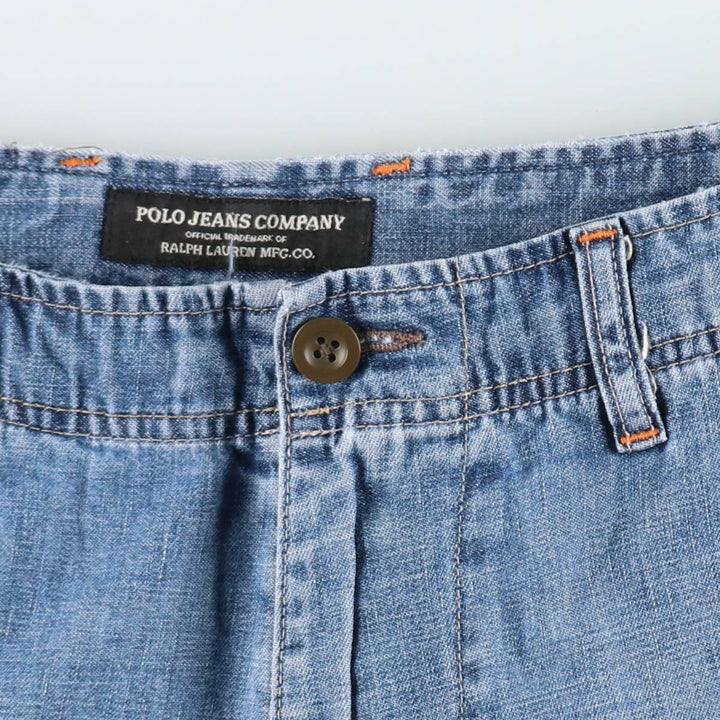 Ralph Lauren POLO JEANS COMPANY denim shorts, men's size W32 (approx.). cotton blue type Vintage Second Hand