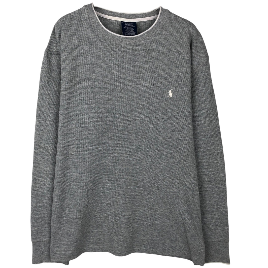 Ralph Lauren POLO RALPH LAUREN SLEEPWEAR Thermal Long T-Shirt, Men's XXL cotton gray type Vintage Second Hand