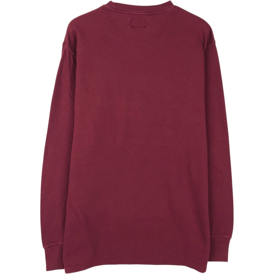 Ralph Lauren POLO RALPH LAUREN Thermal Long T-Shirt, Men's Size M cotton burgundy type Vintage Second Hand