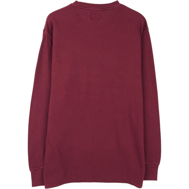 Ralph Lauren POLO RALPH LAUREN Thermal Long T-Shirt, Men's Size M cotton burgundy type Vintage Second Hand