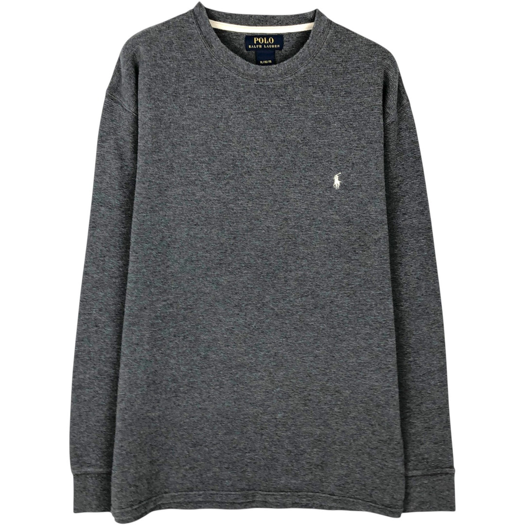 Ralph Lauren POLO RALPH LAUREN Thermal Long T-Shirt Men's XL cotton gray type Vintage Second Hand