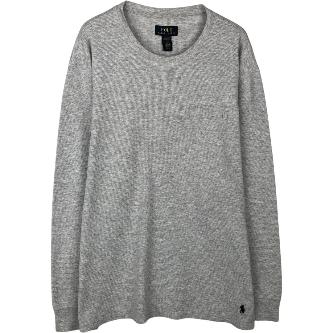 Ralph Lauren POLO RALPH LAUREN SLEEPWEAR Thermal Long T-Shirt, Men's Size L cotton gray type Vintage Second Hand