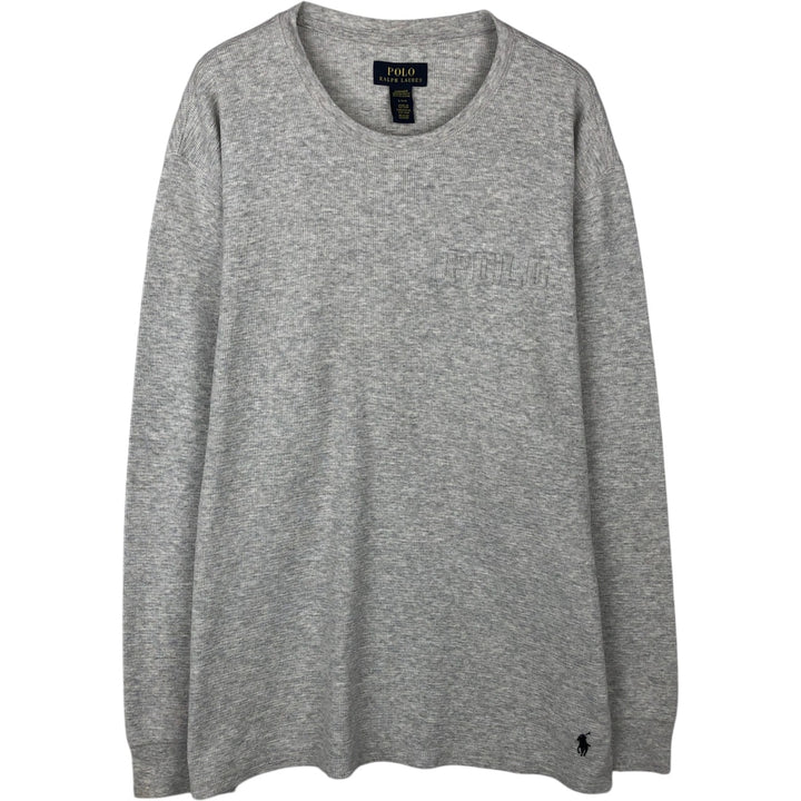 Ralph Lauren POLO RALPH LAUREN SLEEPWEAR Thermal Long T-Shirt, Men's Size L cotton gray type Vintage Second Hand