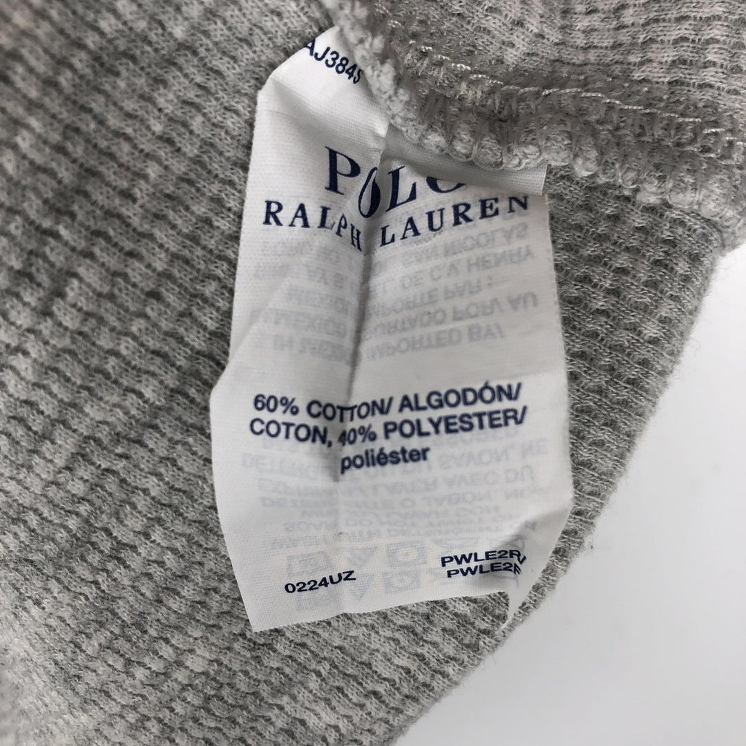Ralph Lauren POLO RALPH LAUREN SLEEPWEAR Thermal Long T-Shirt, Men's Size L cotton gray type Vintage Second Hand