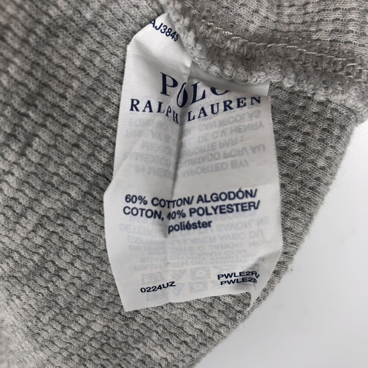 Ralph Lauren POLO RALPH LAUREN SLEEPWEAR Thermal Long T-Shirt, Men's Size L cotton gray type Vintage Second Hand