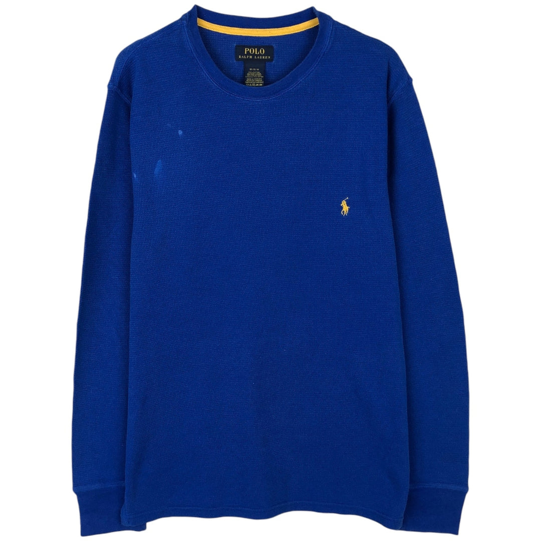 Ralph Lauren POLO RALPH LAUREN Thermal Long T-Shirt, Men's Size M cotton blue type Vintage Second Hand